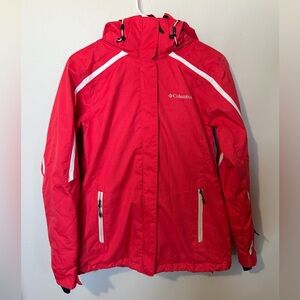 Colombia woman’s small neon Pink-Orange Ski-Snow jacket Omni-Heat, Windgaurd